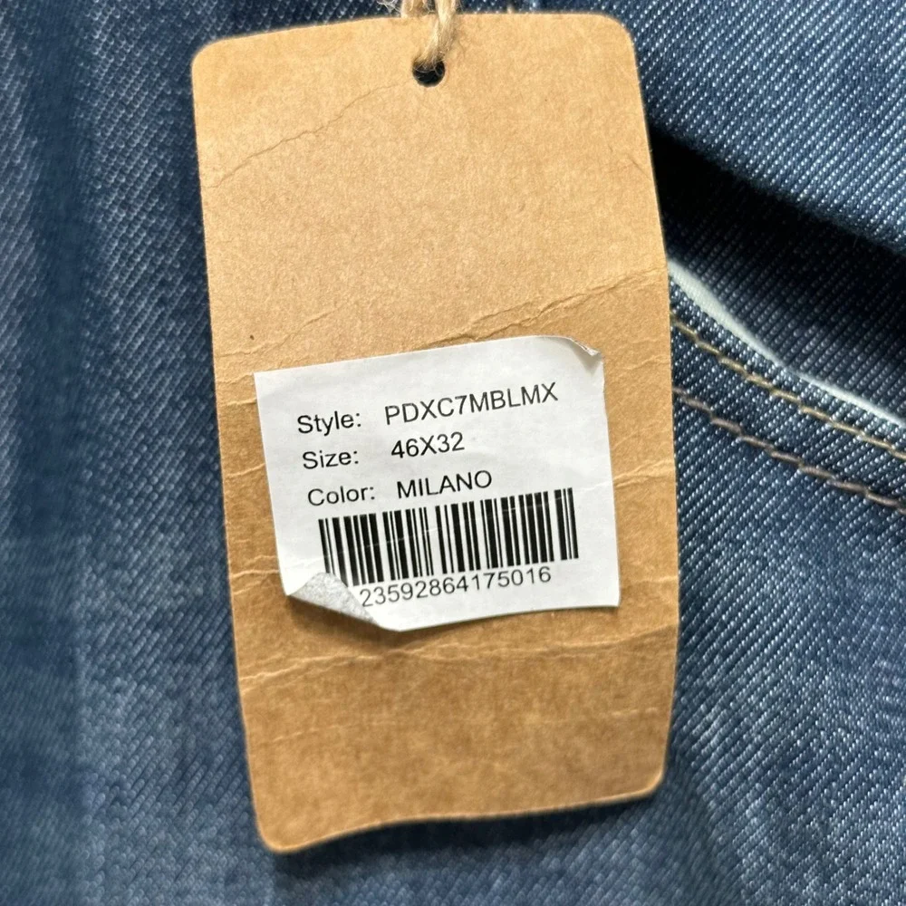 NEW PD&C Jeans Mens 46x32 Blue Milano Straight‎ Leg Denim Pants New